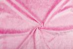 Velours roze stof - 10m rol - Polyester - Goedkoop!, Hobby en Vrije tijd, Verzenden, Nieuw