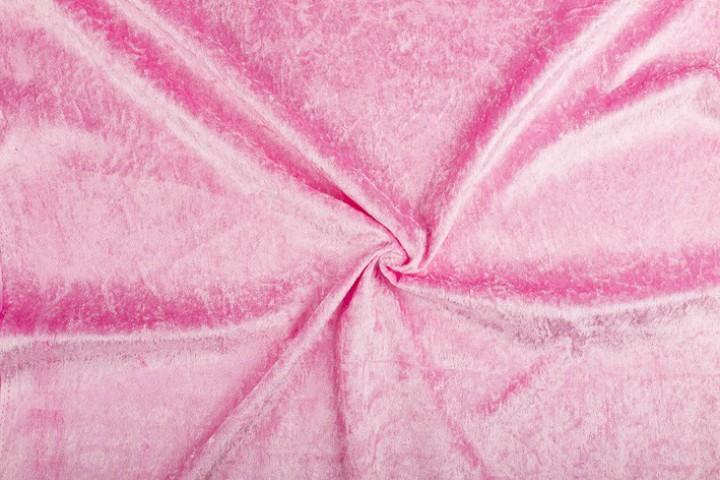 Velours roze stof - 10m rol - Polyester - Goedkoop!, Hobby en Vrije tijd, Stoffen en Lappen, Verzenden