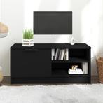vidaXL Tv-meubel 80x35x36,5 cm bewerkt hout zwart, Verzenden, Nieuw