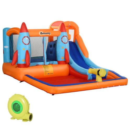 TRUUSK Opblaasbaar Springkasteel Incl. Blazer, Patches En Be, Kinderen en Baby's, Speelgoed | Buiten | Los speelgoed, Verzenden