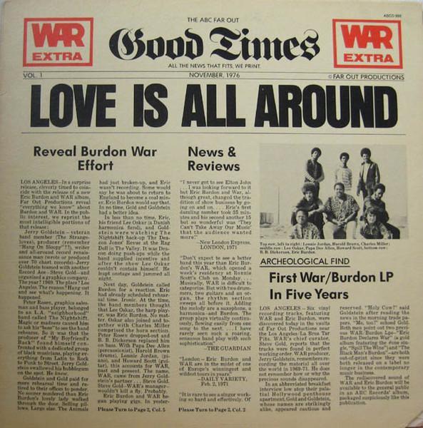 Eric Burdon &amp; War - Love Is All Around, Cd's en Dvd's, Vinyl | Pop, Gebruikt, Verzenden