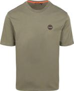 Napapijri Badge T-shirt Olijfgroen maat Maat 48/50 (M) Heren, Nieuw, Napapijri, Groen, Verzenden