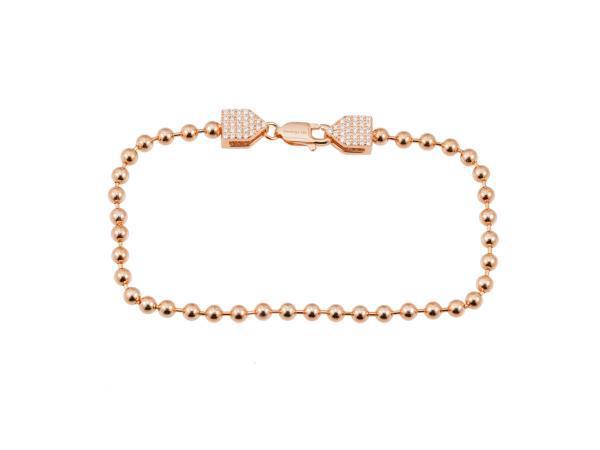 Veiling - Rosékleurige ronde armband bezet met briljanten m, Bijoux, Sacs & Beauté, Bracelets