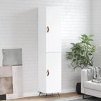 vidaXL Hoge kast 34,5x34x180 cm bewerkt hout wit, Verzenden, Nieuw
