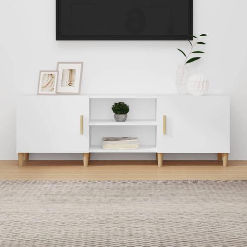 vidaXL Meuble TV Blanc 150x30x50 cm Bois dingÃ©nierie, Maison & Meubles, Armoires | Mobilier de télévision, Neuf, Envoi