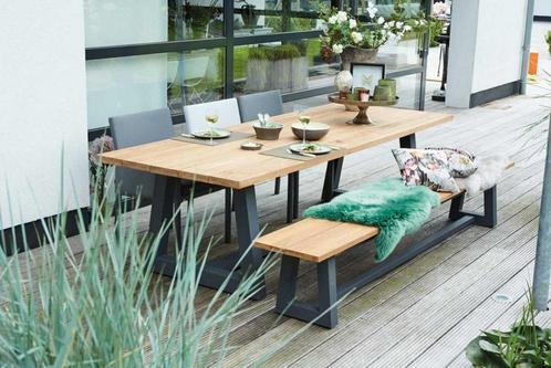 Suns Ovada tuintafel met bank 280 cm |, Tuin en Terras, Tuinsets en Loungesets