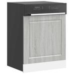vidaXL Vaatwaspaneel Porto 60x1,5x67cm bewerkt hout grijs, Huis en Inrichting, Verzenden, Nieuw