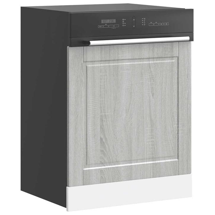 vidaXL Vaatwaspaneel Porto 60x1,5x67cm bewerkt hout grijs, Huis en Inrichting, Kasten | Overige, Nieuw, Verzenden