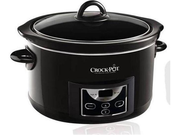 CrockPot CR507 - Slow Cooker 4,7L programmeerbaar - Zwart, Huis en Inrichting, Woonaccessoires | Overige, Zo goed als nieuw, Verzenden