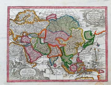 Asie, Carte - Chine / Japon / Corée / Turquie / Indes