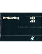 1968 BMW 2000 AUTOMATIC INSTRUCTIEBOEKJE DUITS, Ophalen of Verzenden