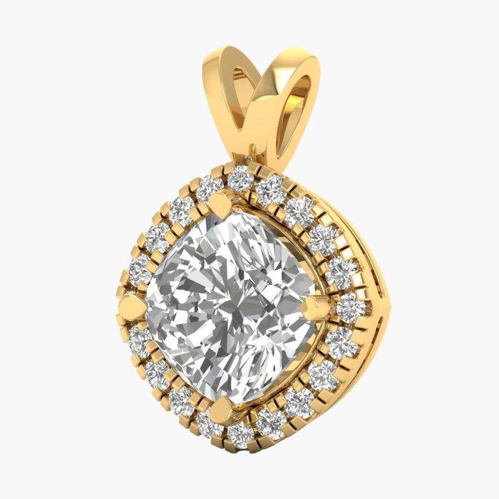 Hanger - 14 karaat Geel goud - 2.26ct. tw. Diamant, Handtassen en Accessoires, Antieke sieraden