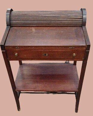 Cilinderbureau - Walnoot - roll-top bureau, Antiek en Kunst, Antiek | Overige Antiek