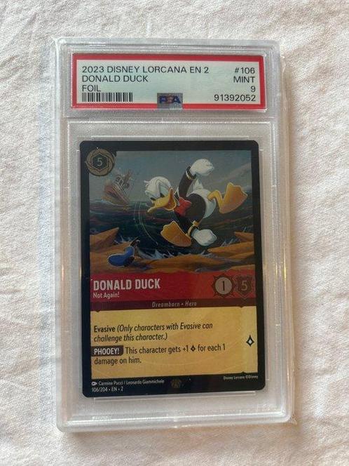 Disney Graded card - Donald duck foil - PSA 9, Collections, Collections Autre