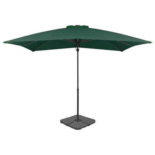 vidaXL Parasol met draagbare voet groen, Tuin en Terras, Parasols, Nieuw, Verzenden