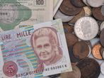 Wereld, Italië. 100+ Monete Banconote miste Assegni Bancari