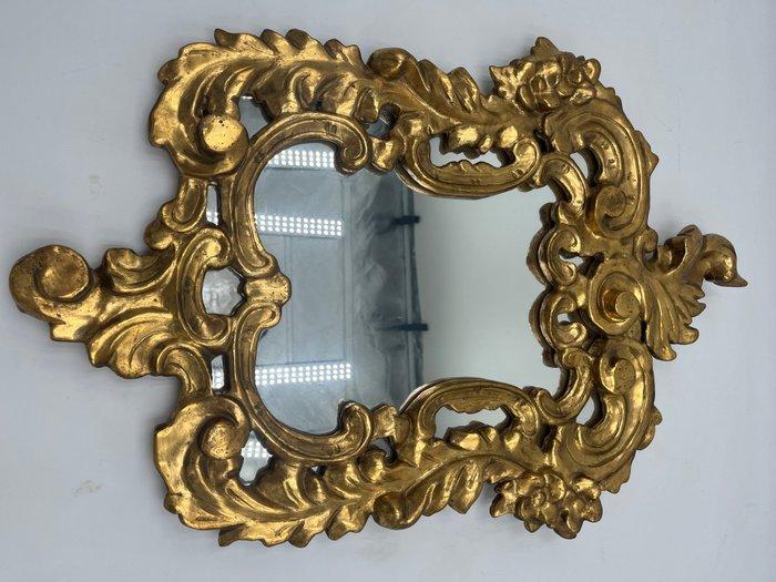 Wandspiegel - Hout - Spiegel met houten bladgoud, Antiek en Kunst, Antiek | Overige Antiek