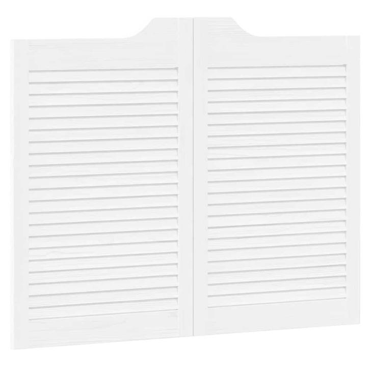 Wit Louvredesign Deuren Paar | Goede Staat 35%, Doe-het-zelf en Bouw, Deuren en Vliegenramen, Nieuw, Hout, Binnendeur, Minder dan 200 cm