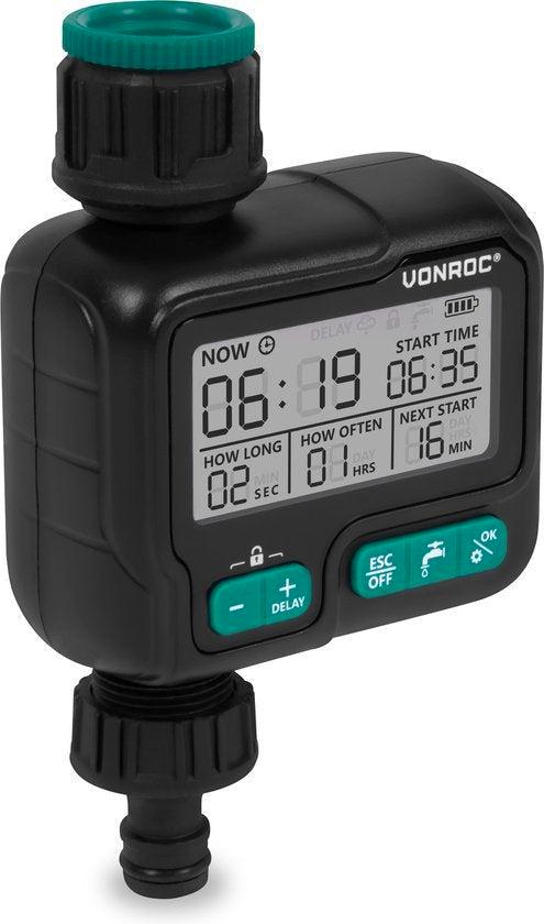 VONROC Watertimer - Besproeiingscomputer - digitaal -, Doe-het-zelf en Bouw, Gereedschap | Overige machines, Ophalen of Verzenden