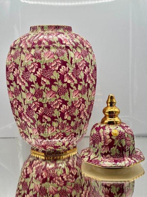 Boch Frères, Keralux - Vase avec couvercle (2) - Flowers of, Antiek en Kunst, Antiek | Glaswerk en Kristal