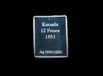 Canadese 12 pence Black Empress of Canada uit 1851 met, Timbres & Monnaies