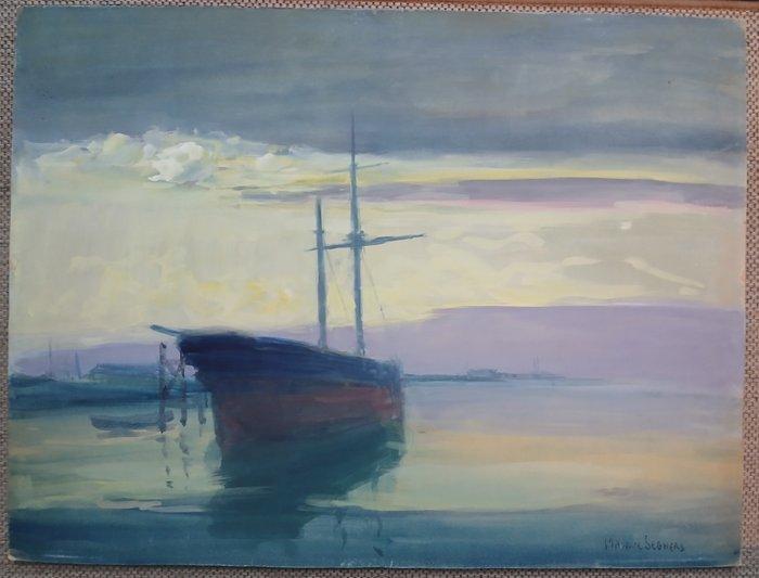 Maurice Seghers (1883-1959) - Avondval - Oostende -, Antiek en Kunst, Kunst | Schilderijen | Klassiek