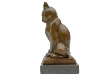 Figurine - Kat - poes - Bronze, Marbre