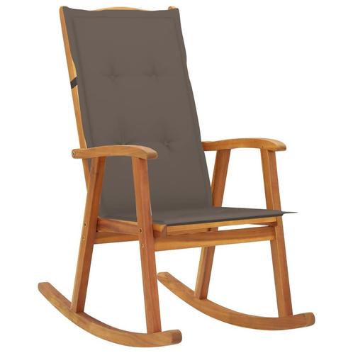 vidaXL Schommelstoel met kussens massief acaciahout, Jardin & Terrasse, Chaises de jardin, Envoi