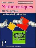 Mathematiques du bac pro agricole première et termi...  Book, Verzenden