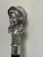 Canne de marche - Plaqué(e) argent, Bois