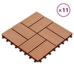 vidaXL Terrastegels 30x30 cm 1 m² HKC teakkleur 11 st, Verzenden, Nieuw