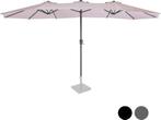 2dekans | VONROC Parasol – Dubbele Parasol & Incl., Doe-het-zelf en Bouw, Ophalen of Verzenden, Nieuw