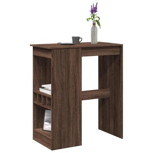 vidaXL Bartafel met rekken 90x47,5x103,5 cm bewerkt hout, Huis en Inrichting, Tafels | Eettafels, Nieuw, Verzenden