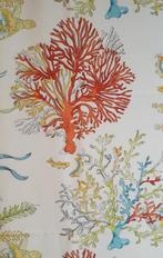 300x280cm! Mediterraanse stof met schildpadden en koraal -