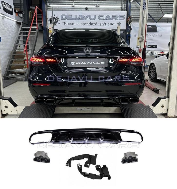 E63 AMG Look Diffuser Night Package voor Mercedes E W213, Auto diversen, Tuning en Styling, Ophalen of Verzenden