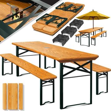 KESSER® Biertafel - Picknicktafel - Opvouwbaar - Bruin - 170 beschikbaar voor biedingen