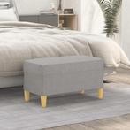 vidaXL Bankje 70x35x41 cm stof lichtgrijs, Huis en Inrichting, Verzenden, Nieuw
