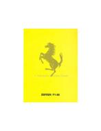 1986 FERRARI F1-86 BROCHURE ITALIAANS 418/86, Boeken, Nieuw