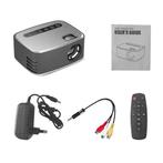T20 LED Projector - Mini Beamer Home Media Speler Zwart, TV, Hi-fi & Vidéo, Verzenden