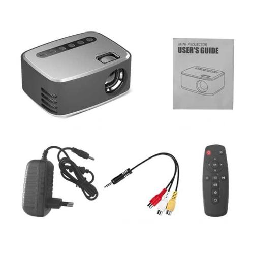 T20 LED Projector - Mini Beamer Home Media Speler Zwart, Audio, Tv en Foto, Diaprojectoren, Nieuw, Verzenden