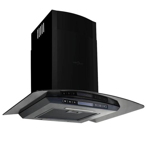 vidaXL Wandafzuigkap 756 m³/u 60 cm roestvrij staal zwart, Elektronische apparatuur, Afzuigkappen, Nieuw, Verzenden