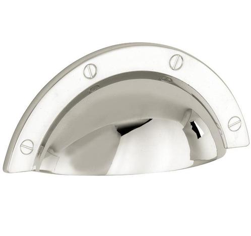 Schelpgreep Shell glans nikkel, Doe-het-zelf en Bouw, Hang- en Sluitwerk, Klink of Kruk, Nieuw, Overige materialen