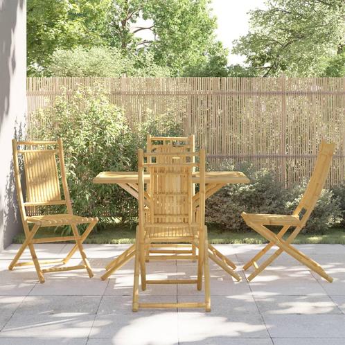 vidaXL 5-delige Tuinset bamboe, Tuin en Terras, Tuinsets en Loungesets, Tuinset, Nieuw, Verzenden