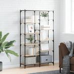 vidaXL Boekenrek 100x32x170 cm bewerkt hout en ijzer sonoma, Huis en Inrichting, Verzenden, Nieuw
