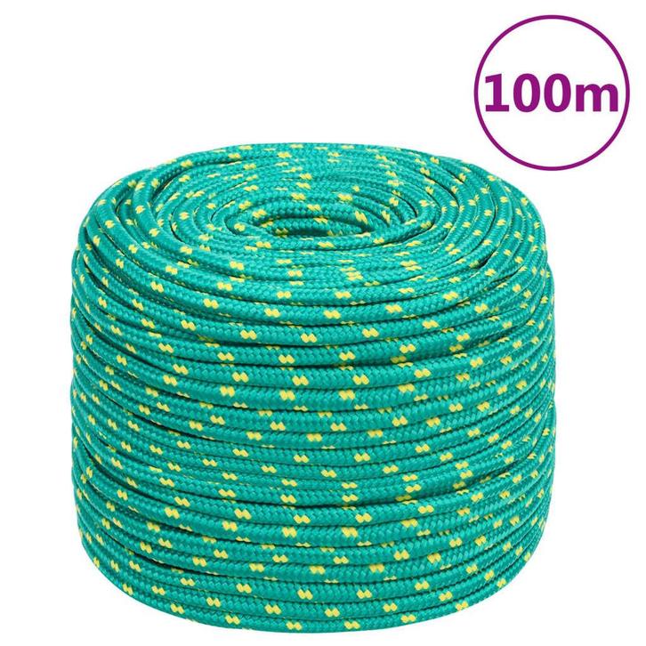 vidaXL Boottouw 8 mm 100 m polypropeen groen, Doe-het-zelf en Bouw, IJzerwaren en Bevestigingsmiddelen, Nieuw, Verzenden