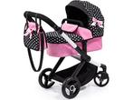 Bayer Design - Poppenwagen XEO in zwart, wit/roze, Kinderen en Baby's, Speelgoed | Poppen, Verzenden, Zo goed als nieuw