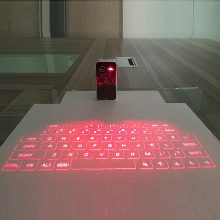Draadloos Mini Laser Toetsenbord - Pocket Draagbaar Virtueel, Computers en Software, Toetsenborden, Nieuw, Verzenden