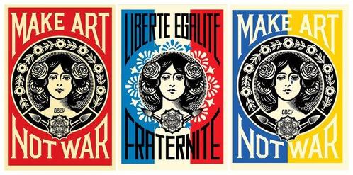 Shepard Fairey (OBEY) (1970) - OBEY Marianne Print + Sticker, Antiquités & Art, Art | Peinture | Moderne