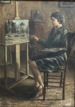 Angelo Garino (1860-1945), Attr. a - Pittrice, Antiek en Kunst, Kunst | Schilderijen | Klassiek