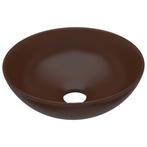 Donkerbruine Wastafel Rond Keramiek | OP = OP | 40% Korti..., Huis en Inrichting, Minder dan 50 cm, Verzenden, Nieuw, Minder dan 100 cm